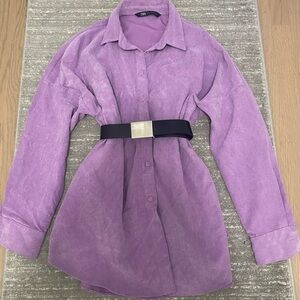 Zara Lavender Shirt Dress
